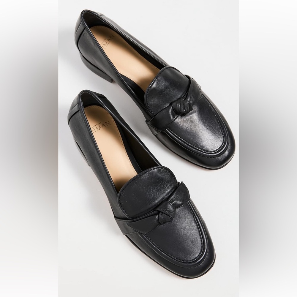 Alexandre Birman 30mm Clarita Loafers size 38.5 (8.5B) in black leather